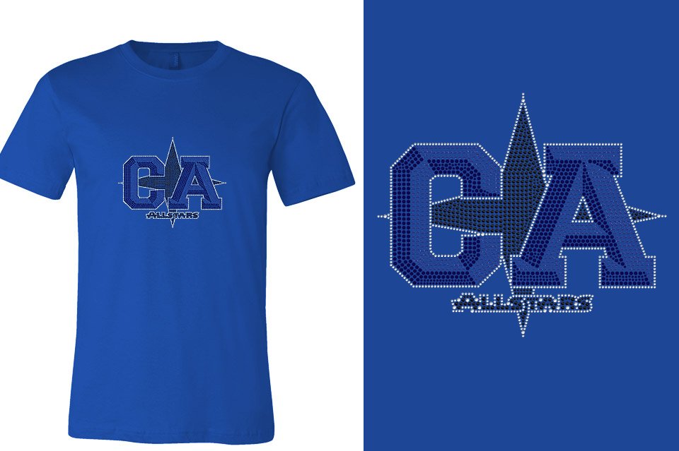 Rhinestones CA California ALL STARS Unisex T-Shirt