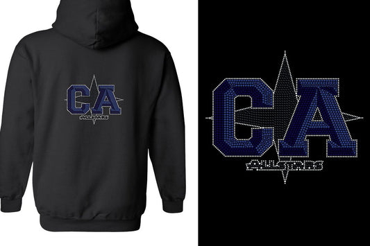 Rhinestones CA California ALL STARS Unisex Zip Hoodie