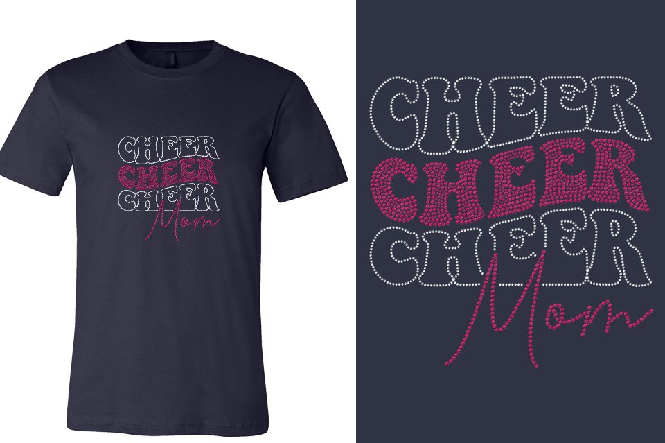 Rhinestones CA California ALL STARS Cheer Mom Unisex T-Shirt